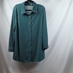 Soft Surroundings Womens Button Up Tunic Top Mature